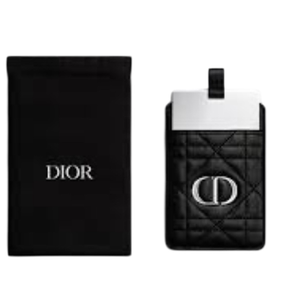 Dior beauty  Black and White Quilted Card Holder and mirror
